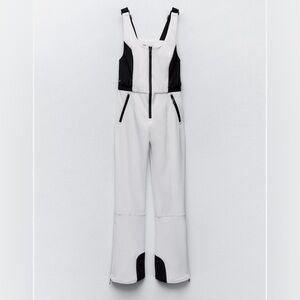 Zara Recco Ski Collection Black and White Jumpsuit Ski Pants
